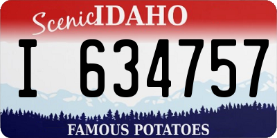 ID license plate I634757