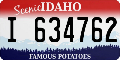 ID license plate I634762