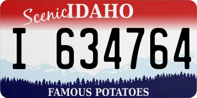 ID license plate I634764