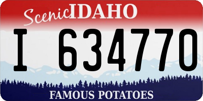 ID license plate I634770
