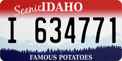 ID license plate I634771