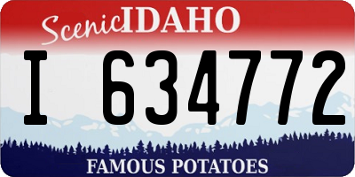 ID license plate I634772