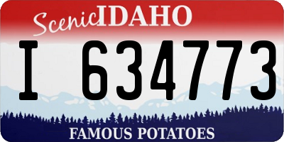 ID license plate I634773