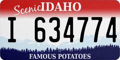 ID license plate I634774