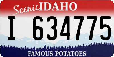 ID license plate I634775