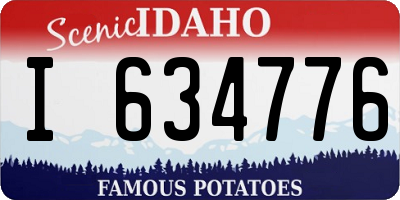 ID license plate I634776