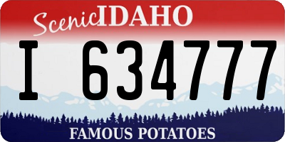 ID license plate I634777