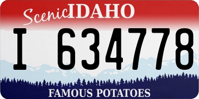 ID license plate I634778