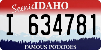 ID license plate I634781
