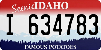 ID license plate I634783