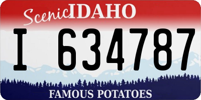 ID license plate I634787