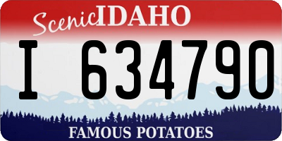 ID license plate I634790