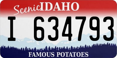 ID license plate I634793