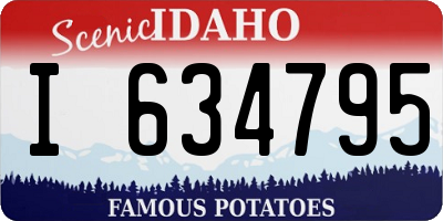 ID license plate I634795