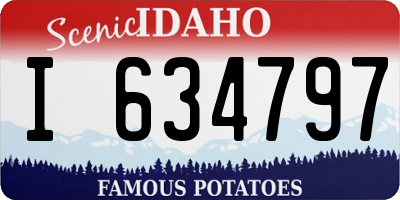 ID license plate I634797