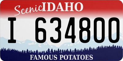 ID license plate I634800
