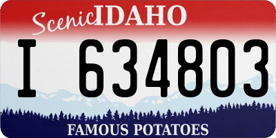 ID license plate I634803