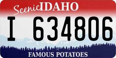 ID license plate I634806