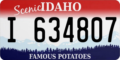 ID license plate I634807