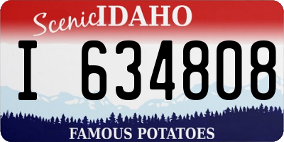 ID license plate I634808