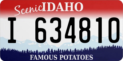 ID license plate I634810