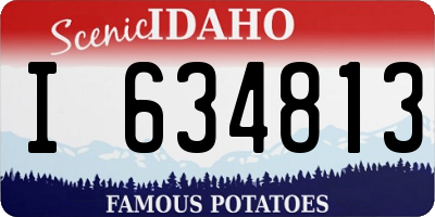 ID license plate I634813
