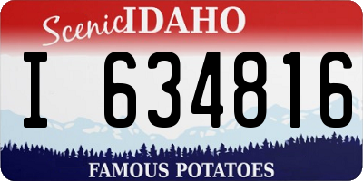 ID license plate I634816