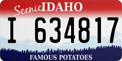 ID license plate I634817