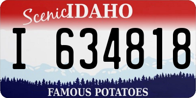 ID license plate I634818