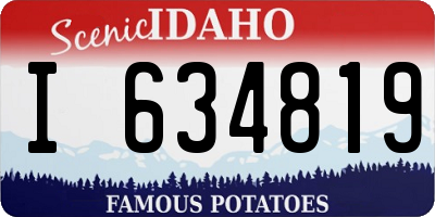ID license plate I634819
