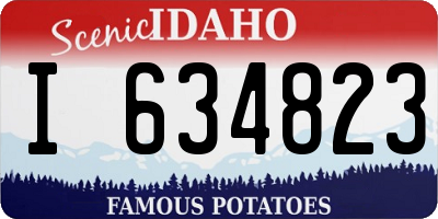 ID license plate I634823
