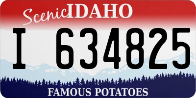 ID license plate I634825