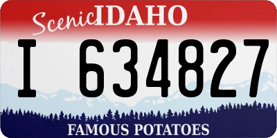 ID license plate I634827