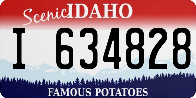 ID license plate I634828