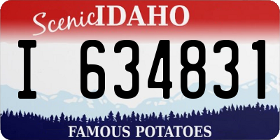 ID license plate I634831