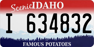 ID license plate I634832