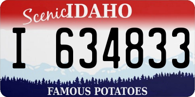ID license plate I634833
