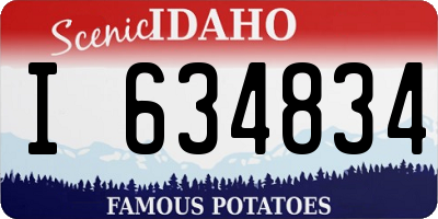 ID license plate I634834
