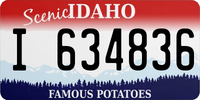 ID license plate I634836