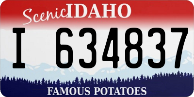 ID license plate I634837