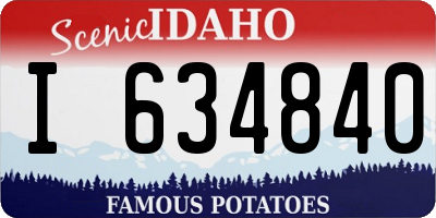 ID license plate I634840
