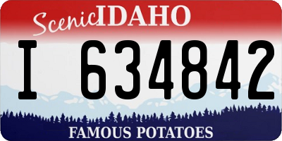 ID license plate I634842