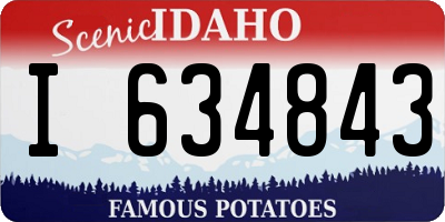 ID license plate I634843