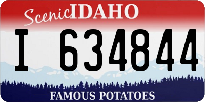 ID license plate I634844