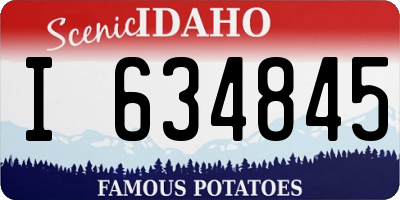 ID license plate I634845