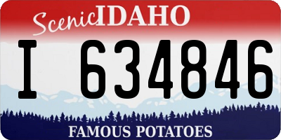 ID license plate I634846