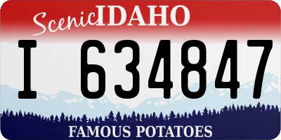 ID license plate I634847