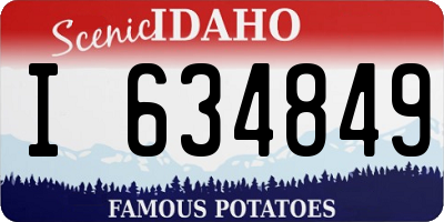 ID license plate I634849