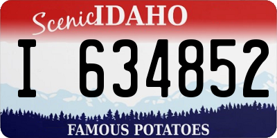 ID license plate I634852