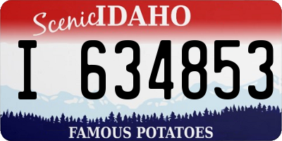 ID license plate I634853